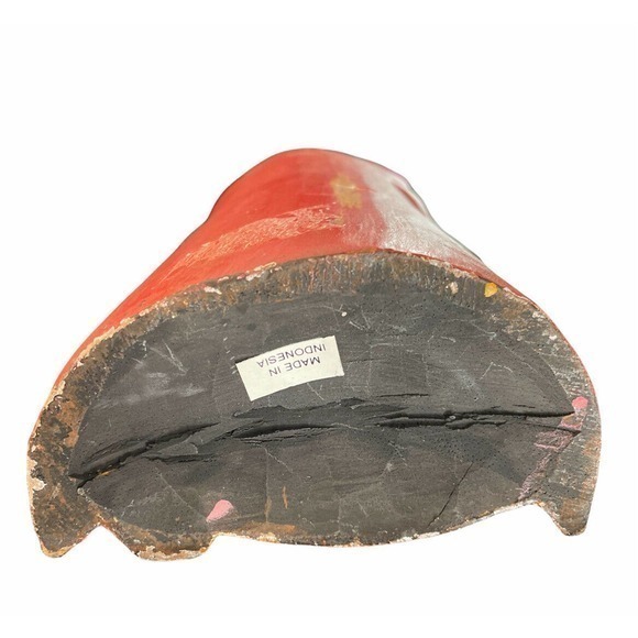 VINTAGE HAND CARVED & PAINTED WOODEN SHEPHERD~WISEMA SOLD - Picture 6 of 6